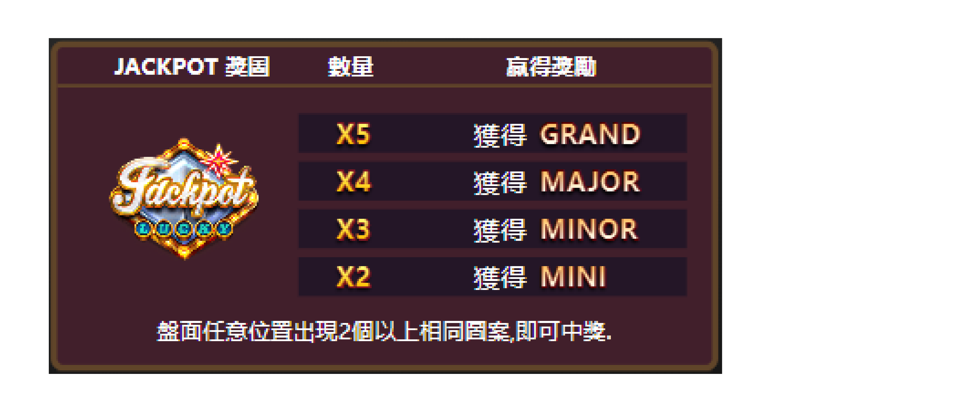 JACKPOT特色